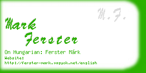 mark ferster business card
